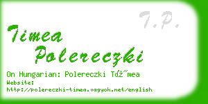 timea polereczki business card